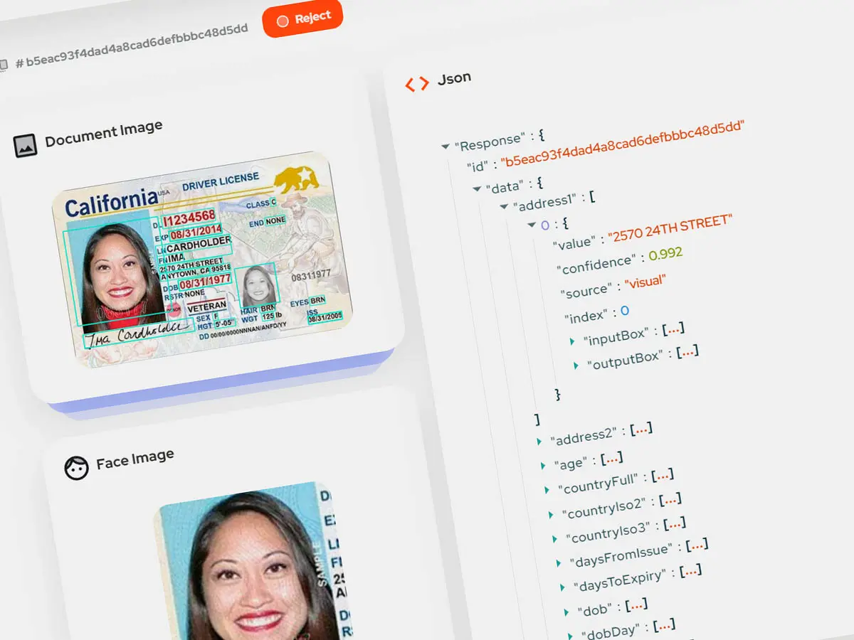 ID Analyzer API v2 身份驗證儀表板介面